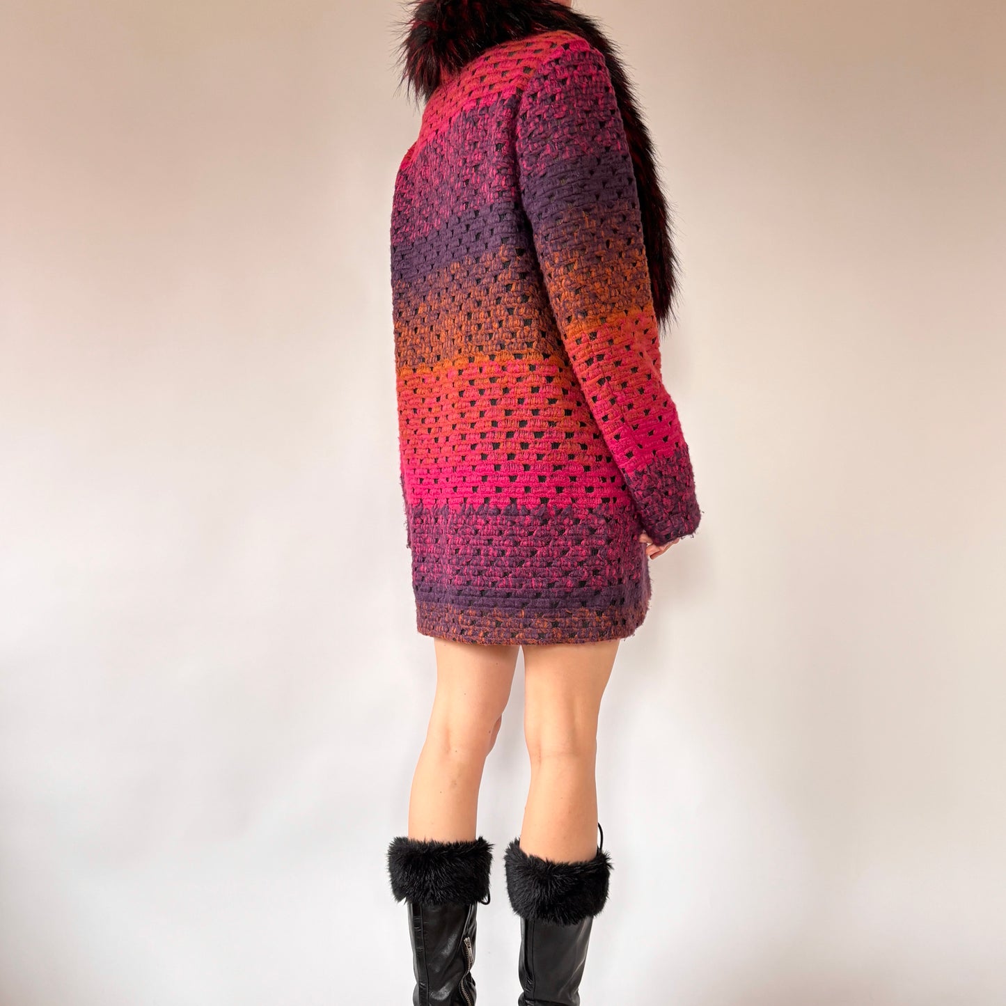 2000s Funky Faux Fur Jacket (M)