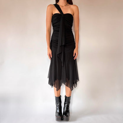 Y2K Noir Drop Waist Dress (M)