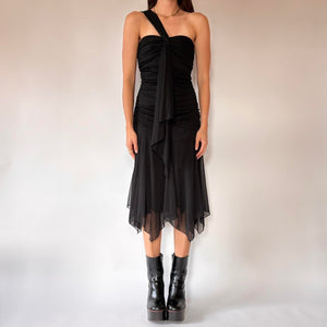 Y2K Noir Drop Waist Dress (M)