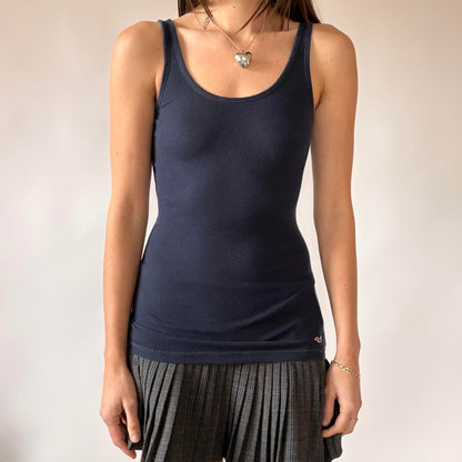 Hollister Navy Ribbed Tank Top (XS/S)