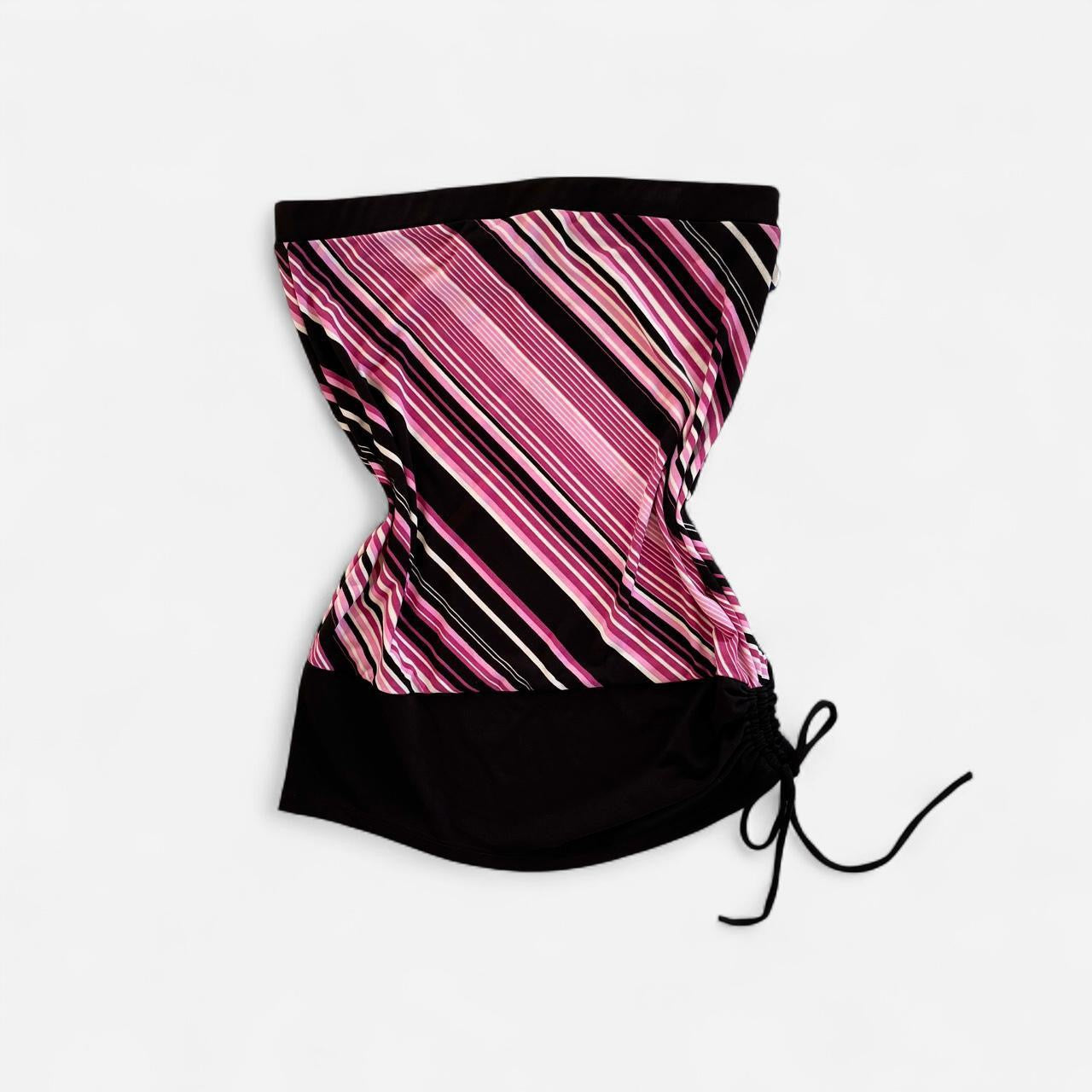 Y2K Deadstock Stripy Tube Top (M)