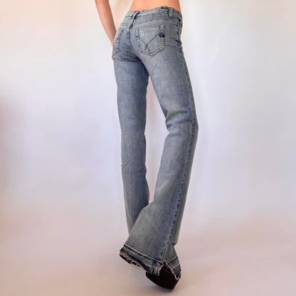 Y2K Low Rise Flare Jeans (XS)