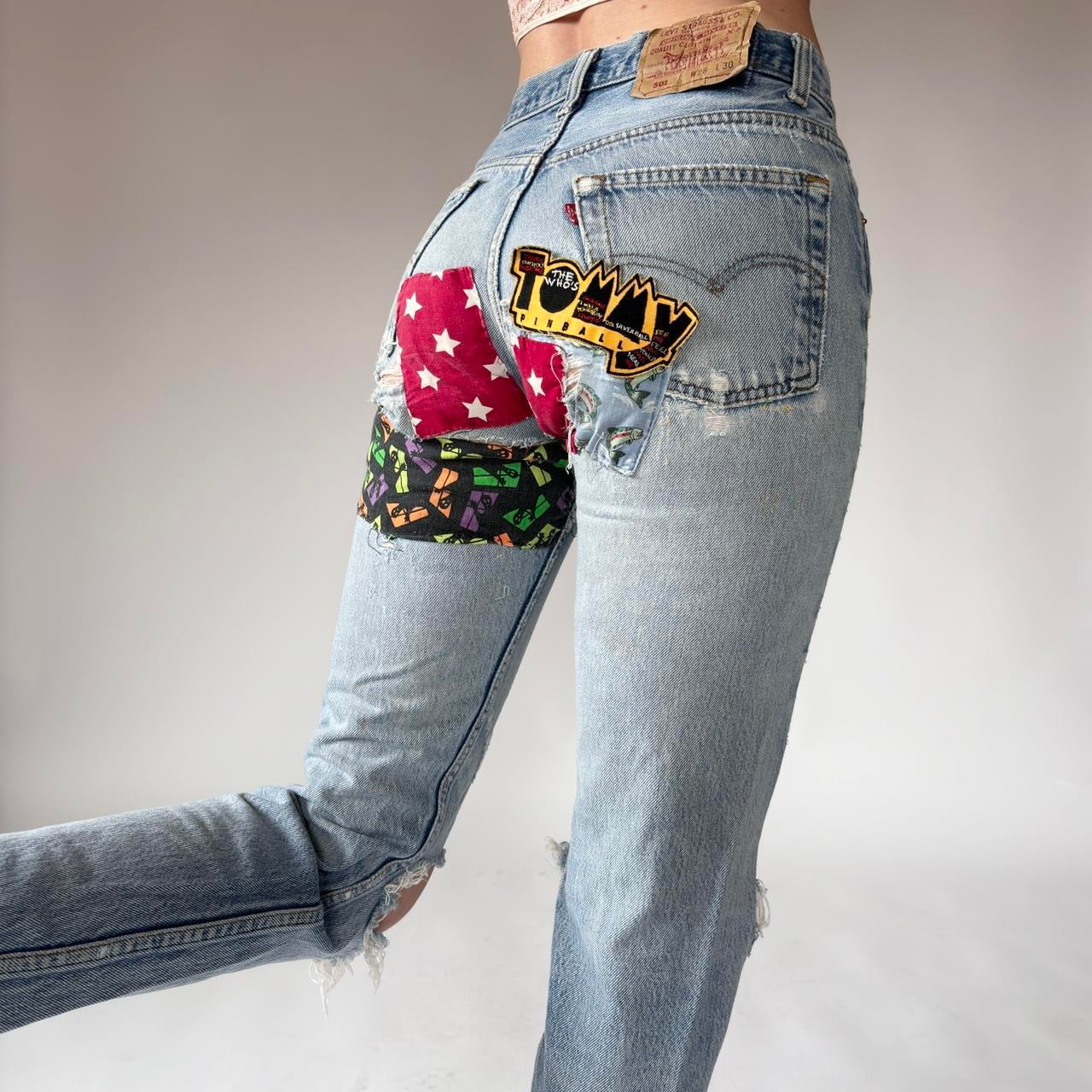 Levi’s 80s Patchwork 501s (XS)