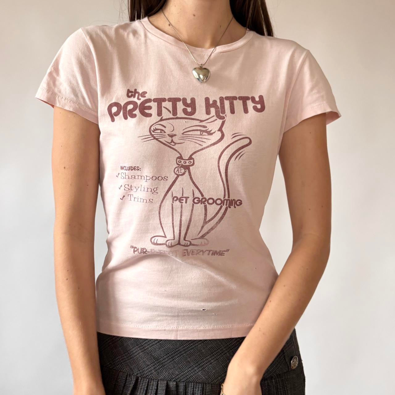 Y2K American Eagle Pretty Kitty Tee (S/M)