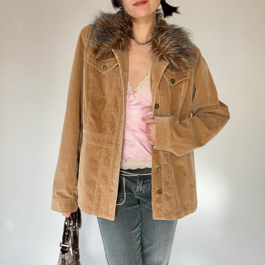 Y2K Corduroy Penny Lane Jacket (XL)