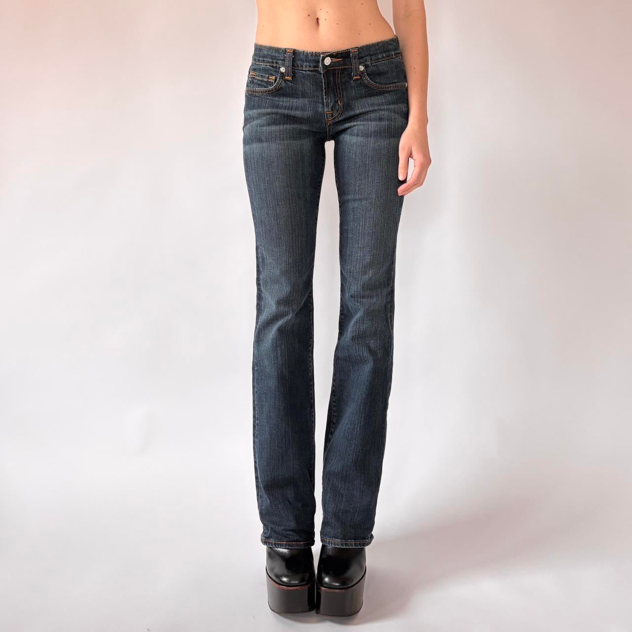 Y2K Dark Wash Bootcut Jeans (XS)