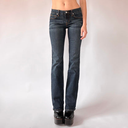 Y2K Dark Wash Bootcut Jeans (XS)