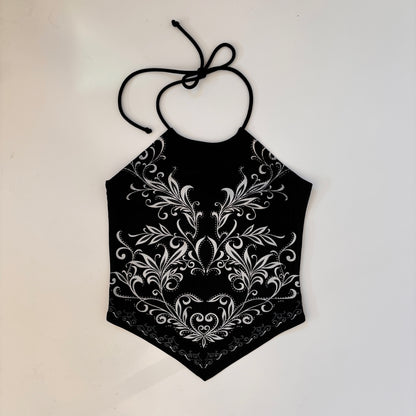 Y2K Pointed Hem Halter (XS)