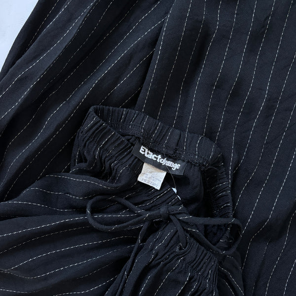 90s Pinstripe Drawstring Trousers (XS/S)