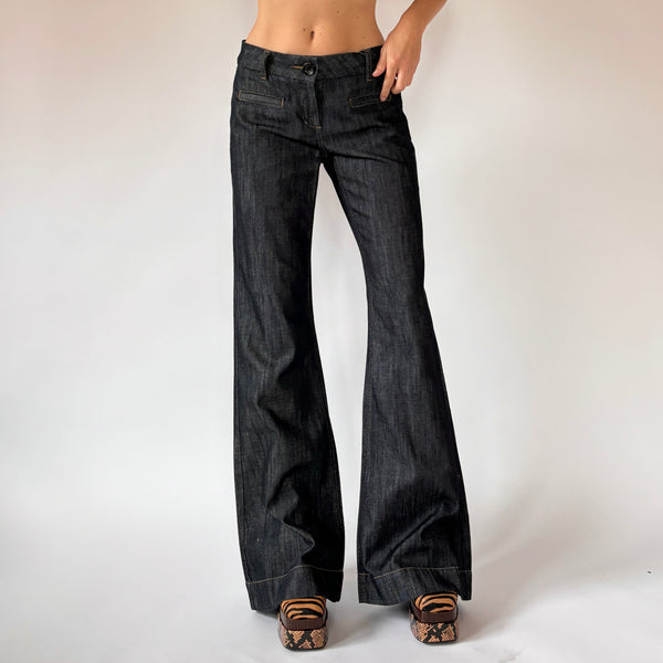 2000s Dark Wash Flare Jeans (S)