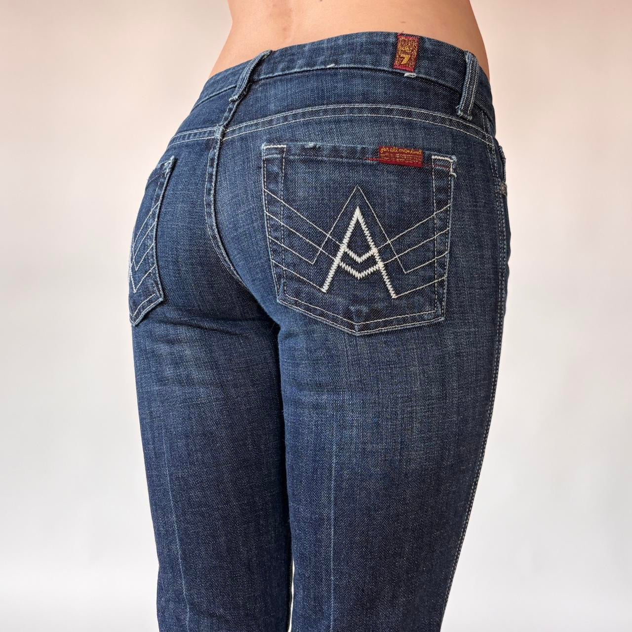 Low Rise Dark Wash Seven Jeans (XXS)