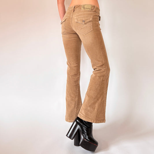 Y2K Low Rise Corduroy Flares (XS)