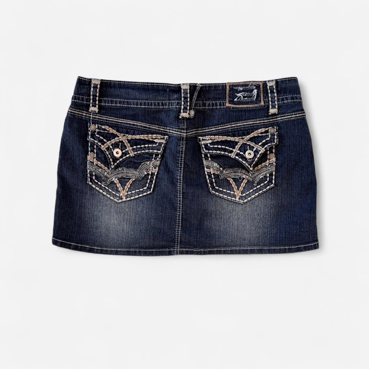 Y2K Denim Mini Skirt (L/XL)