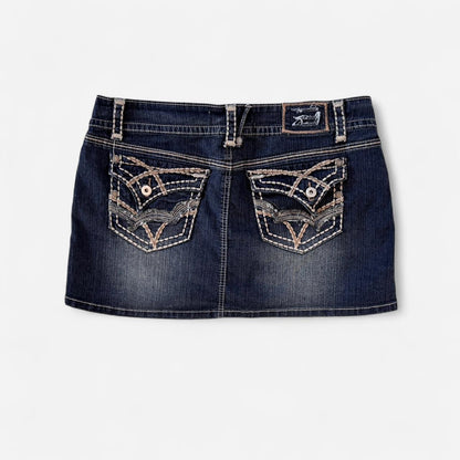 Y2K Denim Mini Skirt (L/XL)