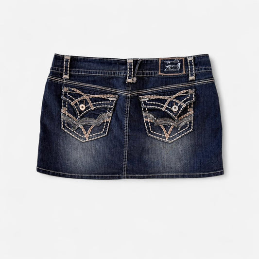 Y2K Denim Mini Skirt (L/XL)