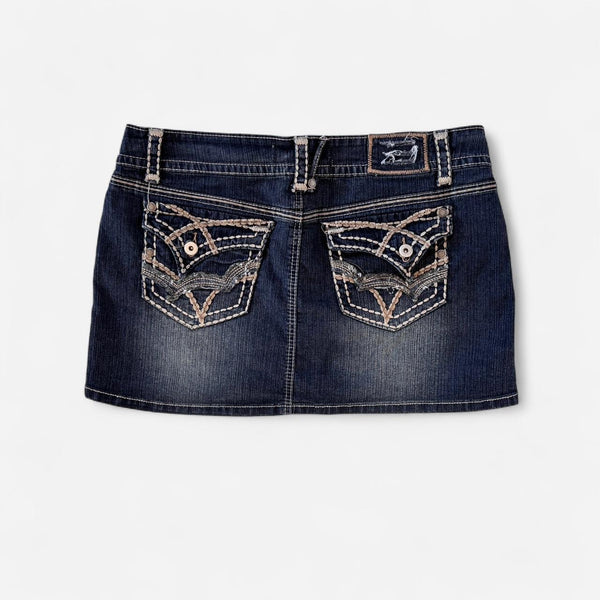 Y2K Denim Mini Skirt (L/XL)