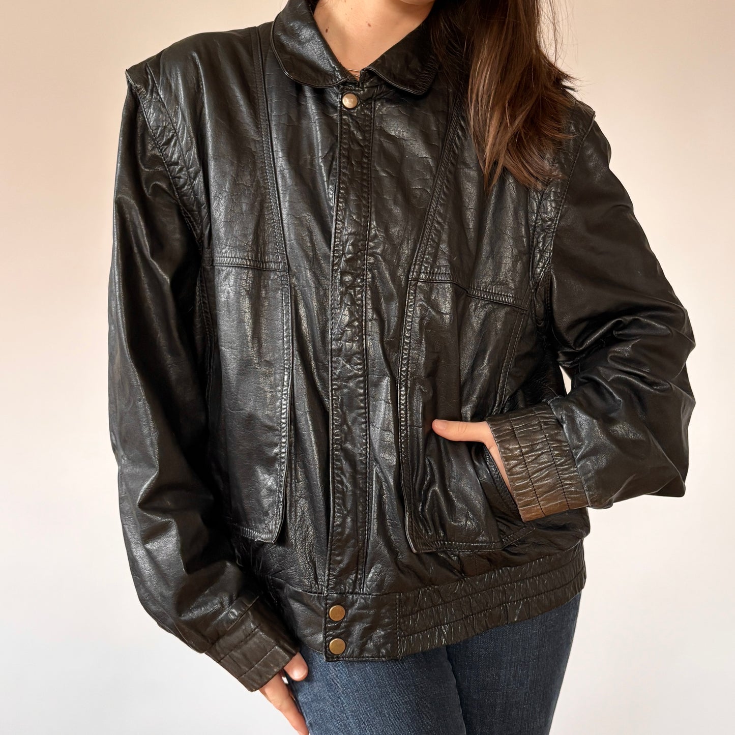 90s Wilson’s Leather Bomber Jacket (XL)