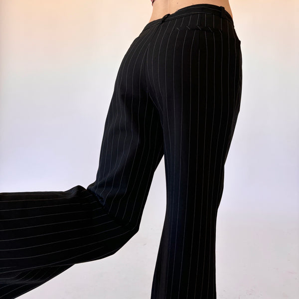 2000s Corpcore Pinstripe Flares (S)