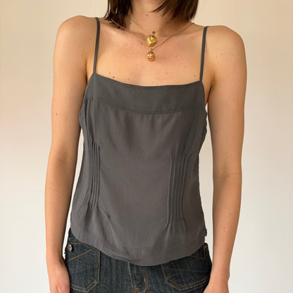 2000s Armani Silk Slate Tank (S/M)