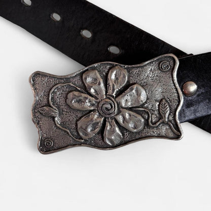 90s Chunky Flower Buckle Belt