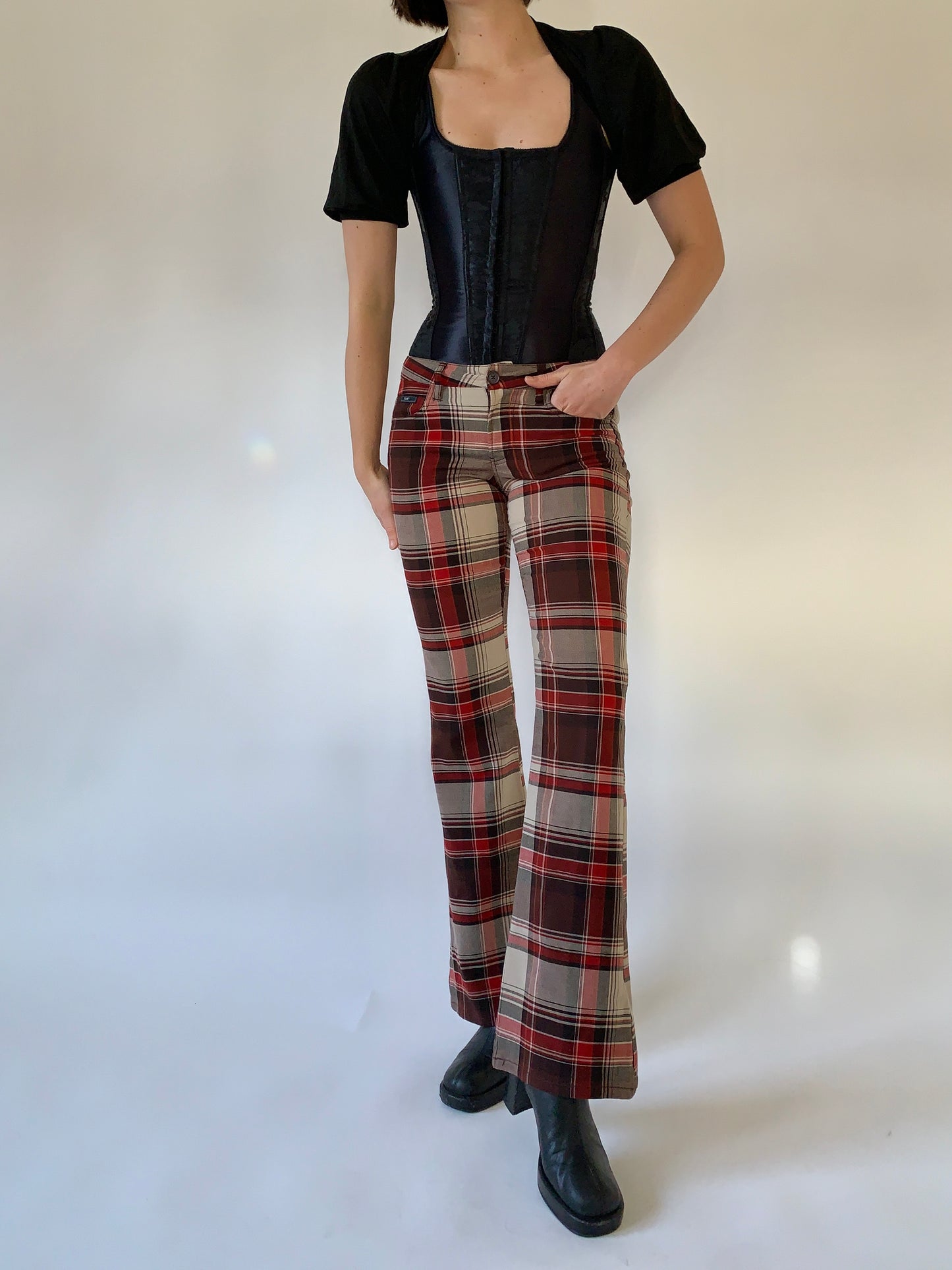 Vintage Plaid Flares - XS