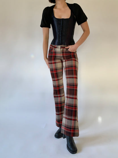 Vintage Plaid Flares - XS