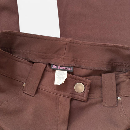 Y2K Chocolate Brown Flare Pants (XS)