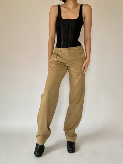 Y2K Khaki Trousers (S)