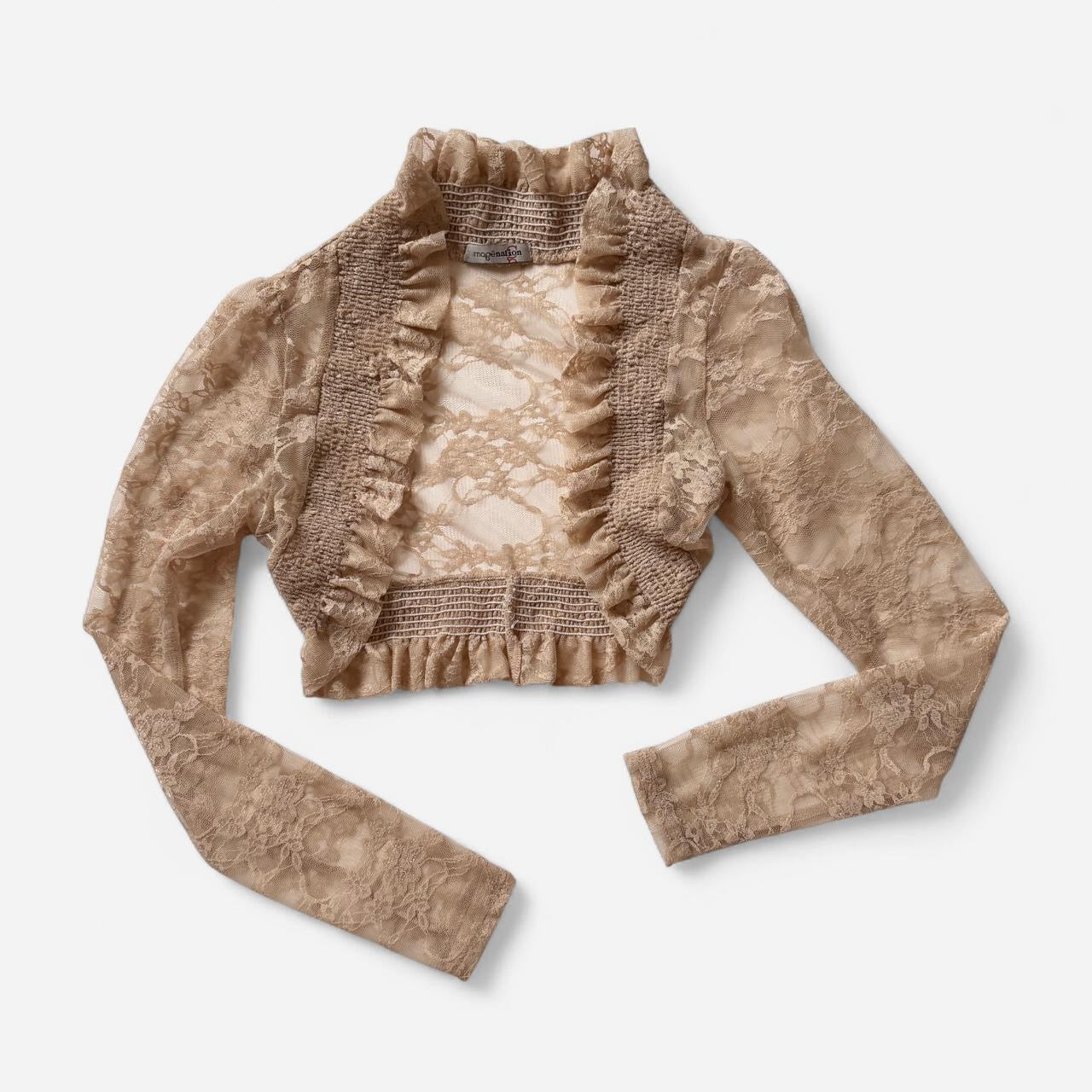 Y2K Nude Lace Bolero Sleeves (XS/S)