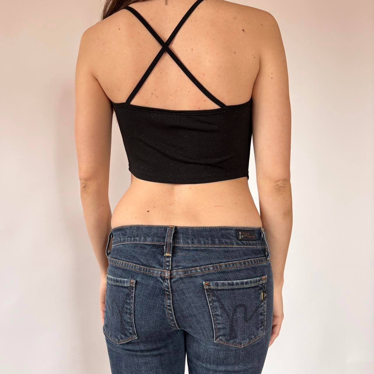 90s Slinky Glitter Top (S/M)