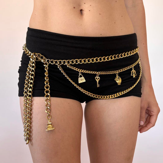 Vintage Chunky Charmed Chain Belt
