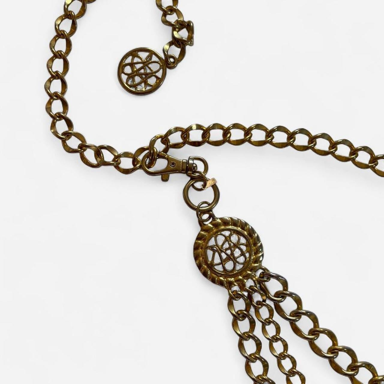 Gold Tone Draped Chain Belt