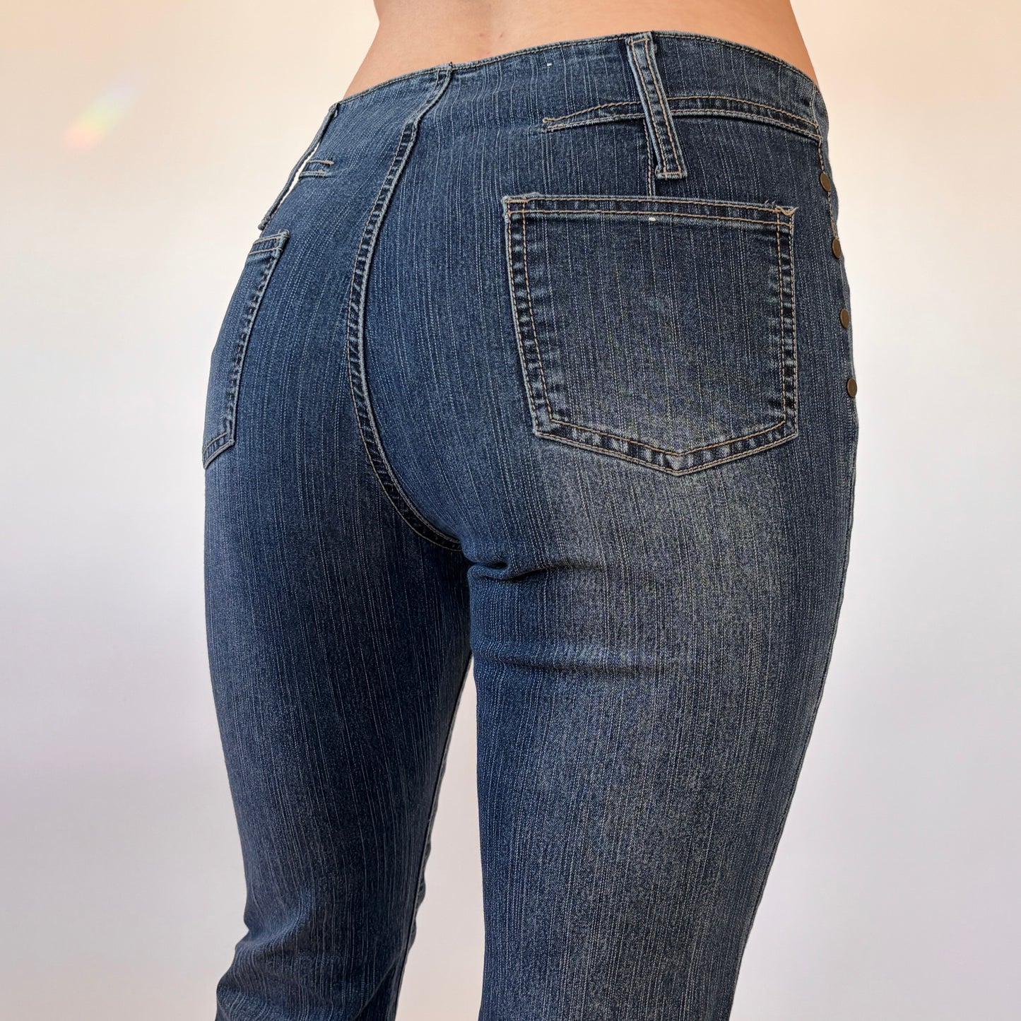 Y2K Embellished Low Rise Jeans (XS)