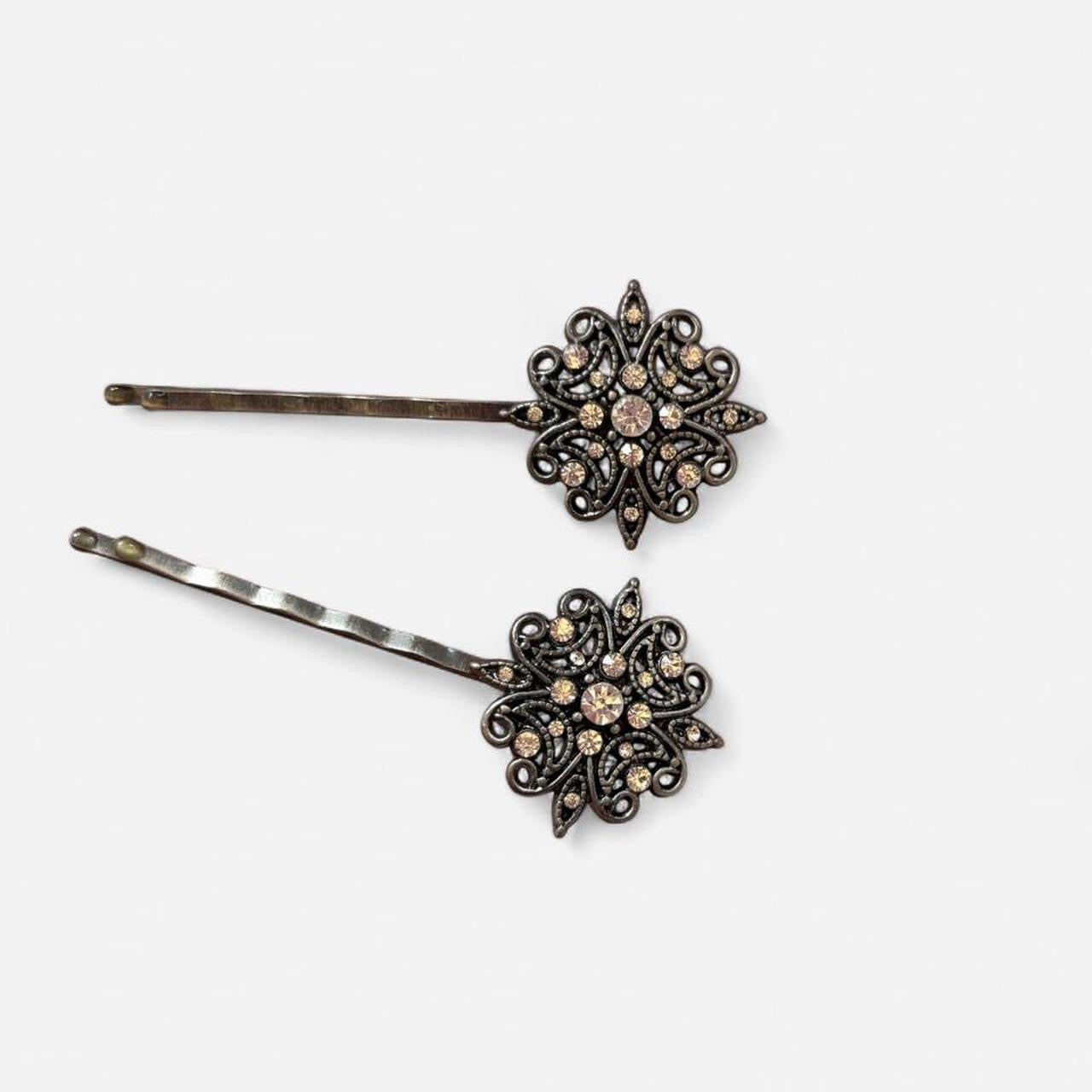 2000s Deadstock Rhinestone Hair Clips