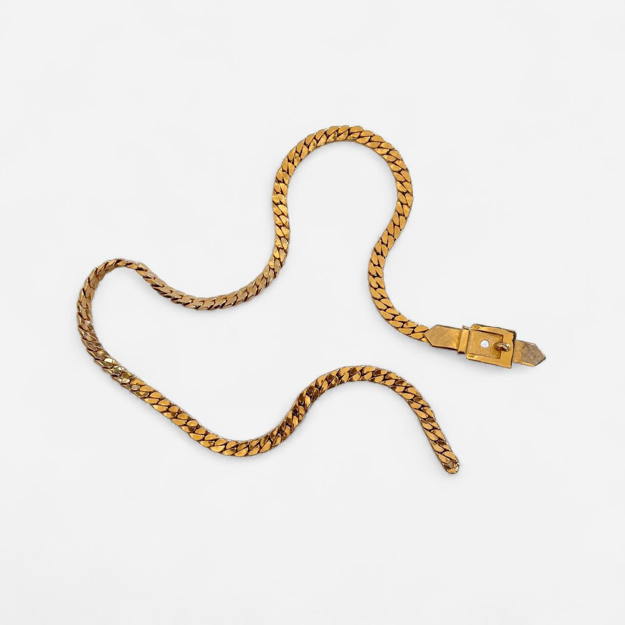 Vintage Gold Tone Cuban Link Chain Belt