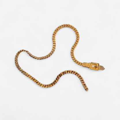Vintage Gold Tone Cuban Link Chain Belt