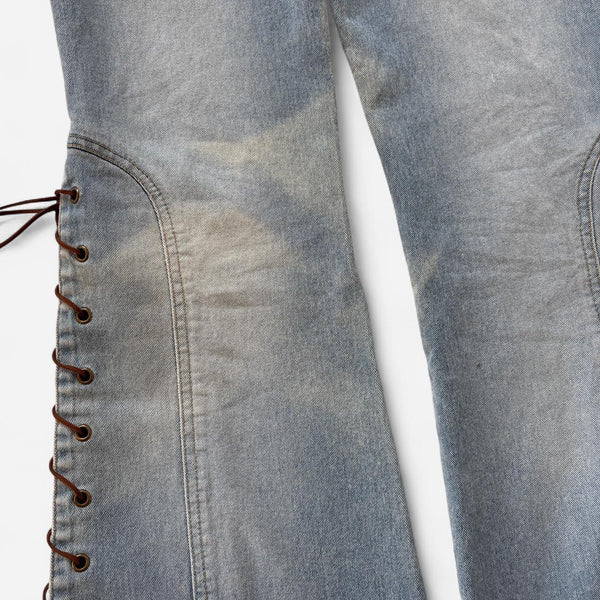 Y2K Lace-Up Jeans (XS/S)