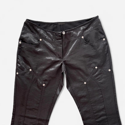 Y2K Low Rise Satin Pants (S)