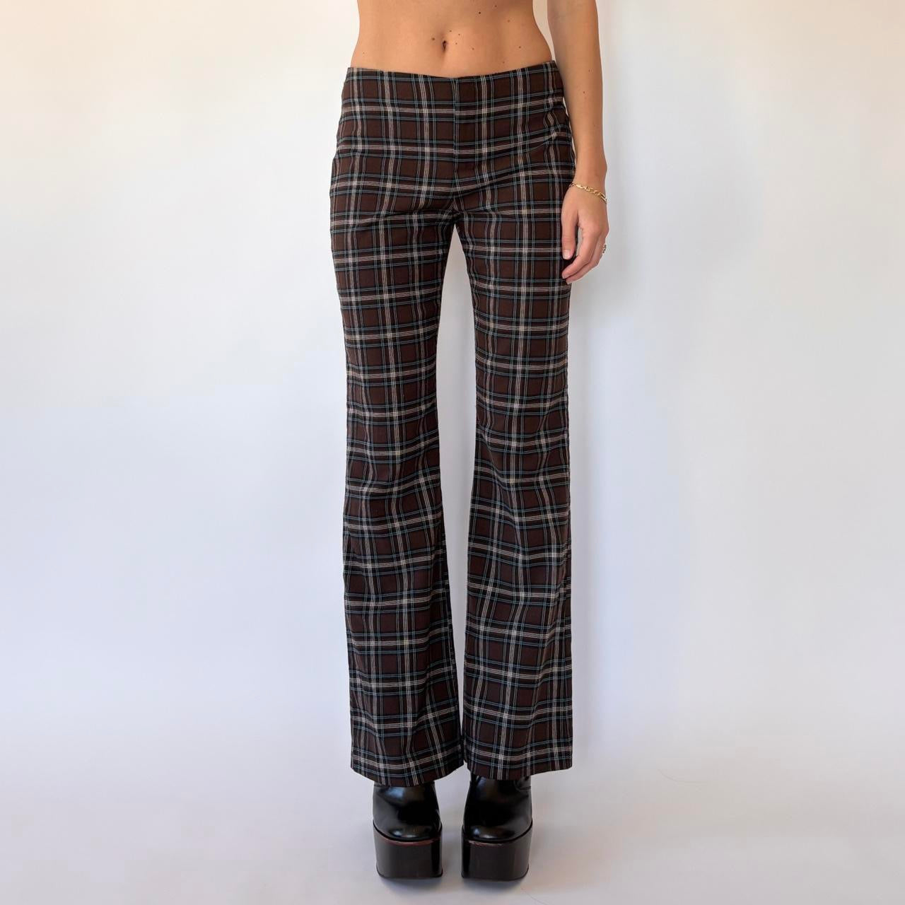 A. Byer Plaid Flares (S)