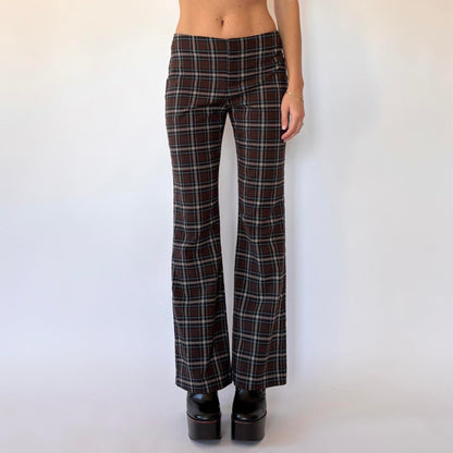 A. Byer Plaid Flares (S)