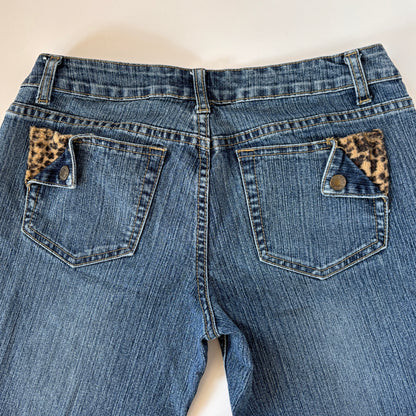 Y2K Cheetah Pocket Jeans (S)