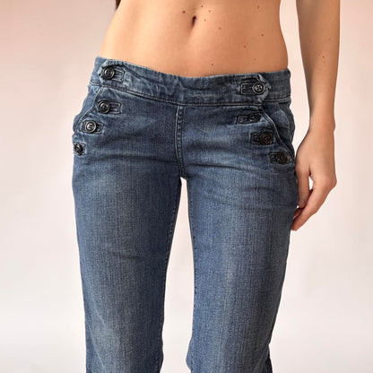 2000s Lucky Low Rise Sailor Jeans (S)