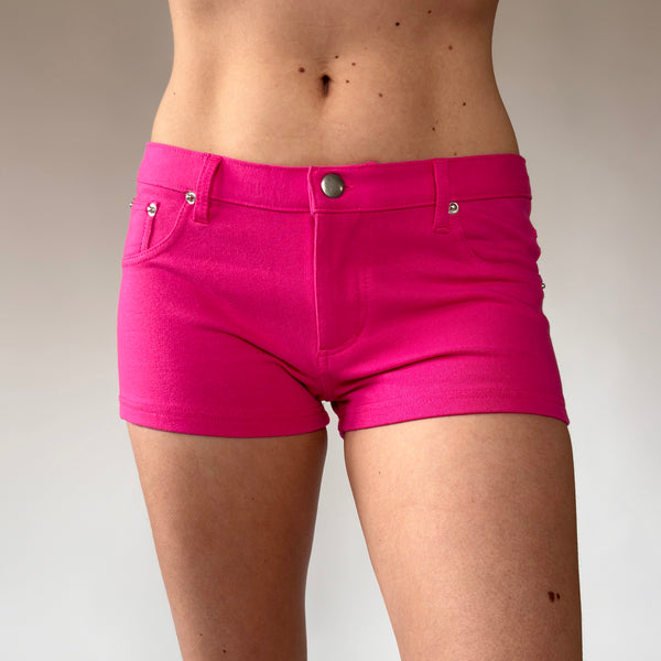 Y2K Hot Pink Micro Shorts (S)