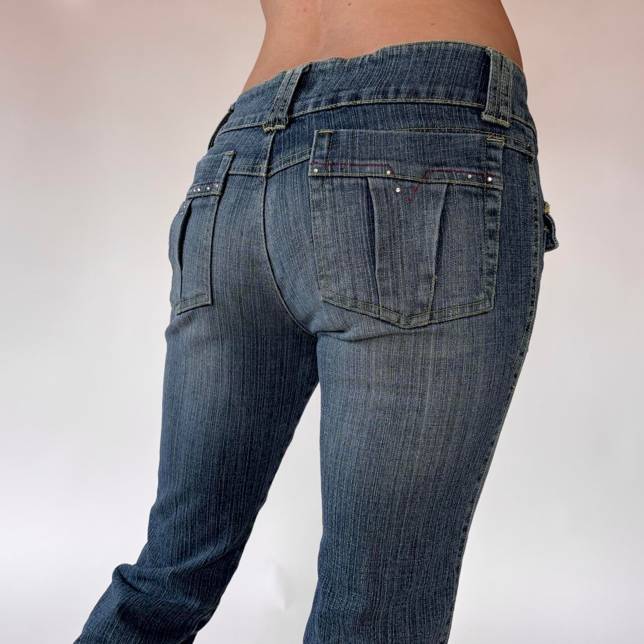 Y2K Embellished Jeans (XS/S)