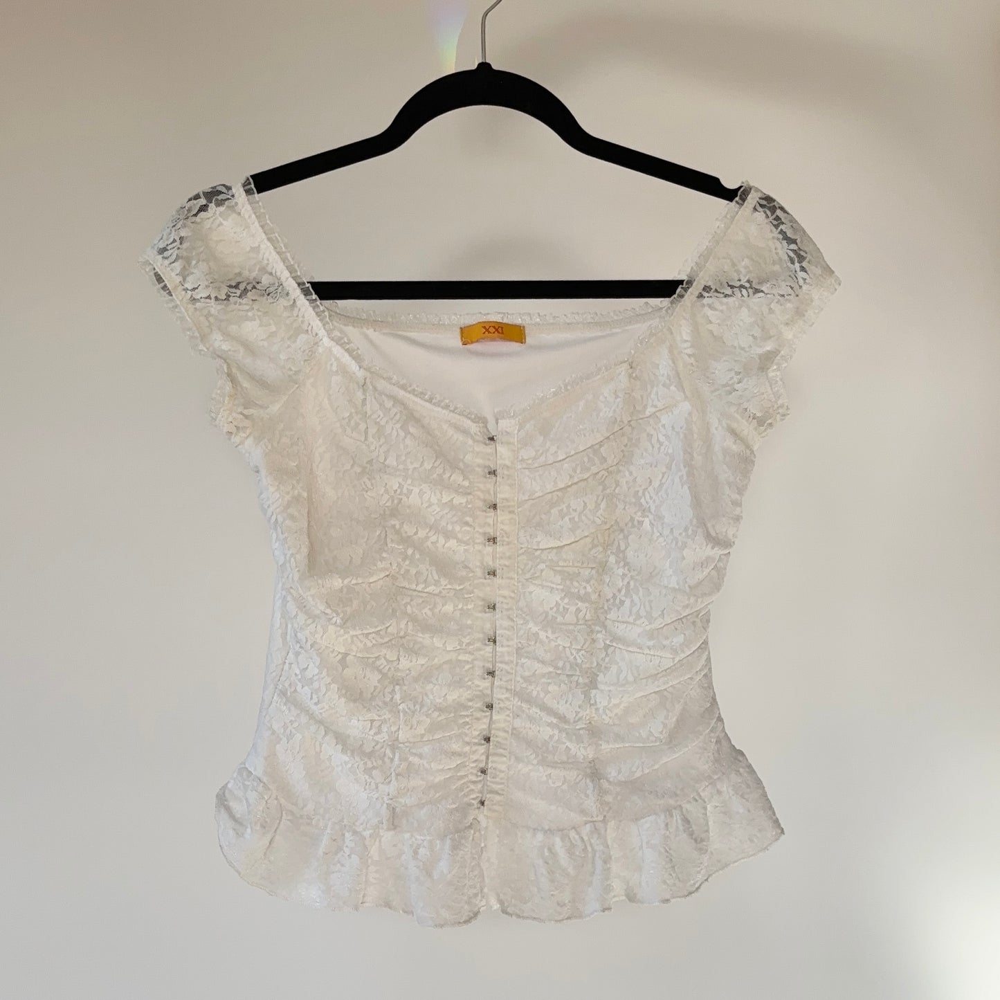 2000s White Lace Top (S)