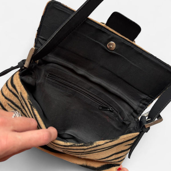 Y2K Fuzzy Tiger Shoulder Bag