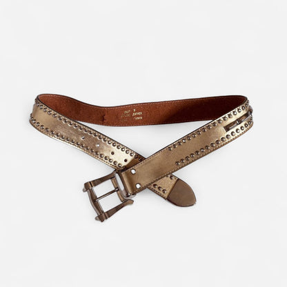 Vintage Gold Studded Belt