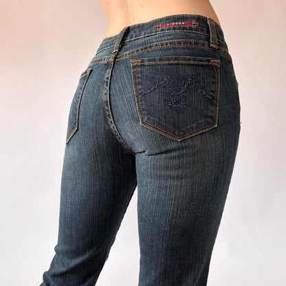Y2K Dark Wash Bootcut Jeans (XS)
