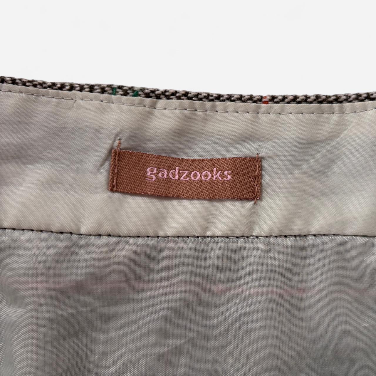 Y2K Pleated Tweed Mini Skirt (L)