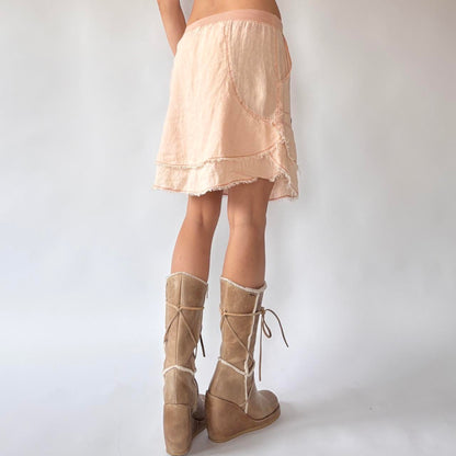 Deadstock 2000s Linen Skirt (XS-M)